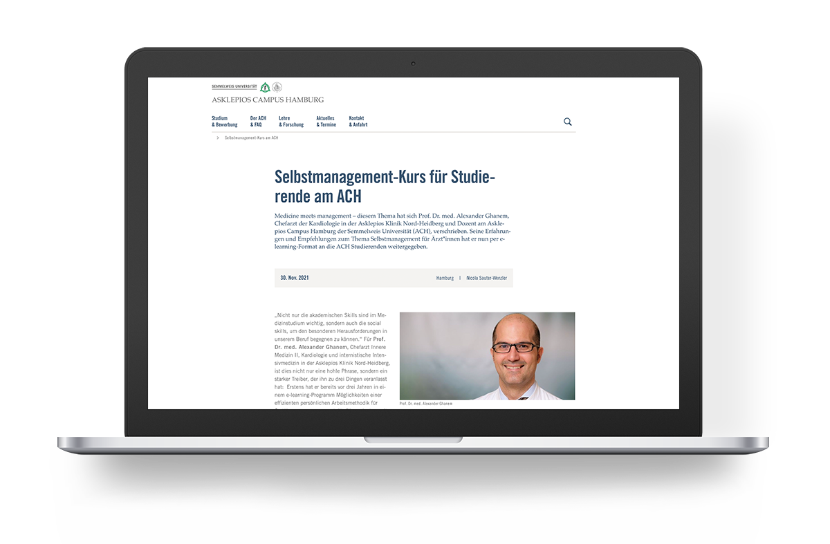 Selbstmanagement-Kurs für Studierende am ACH